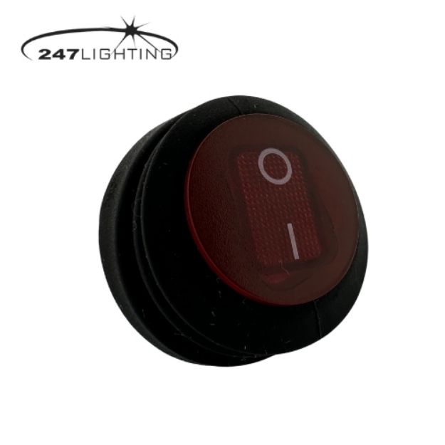 Picture of Illuminated Rocker Mini Switch Red | 20mm